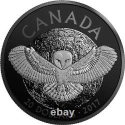 2017'Barn Owl Nocturnal by Nature' Proof $20 Fine Silver Coin (18068) (OOAK)