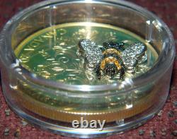 2017 CANADA $20 BEJEWELED BUGS BEE 1 OZ SILVER COIN WithGEMSTONES TONING ON COIN