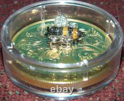 2017 CANADA $20 BEJEWELED BUGS BEE 1 OZ SILVER COIN WithGEMSTONES TONING ON COIN