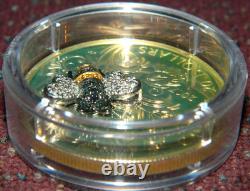 2017 CANADA $20 BEJEWELED BUGS BEE 1 OZ SILVER COIN WithGEMSTONES TONING ON COIN