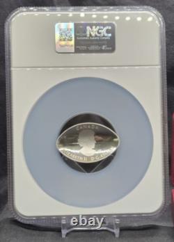 2017 CANADA $25 1 oz FOOTBALL NGC PF70 UC. 999 SILVER CONVEX COIN