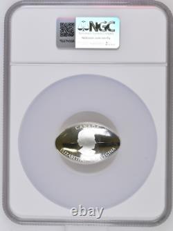 2017 CANADA $25 1 oz FOOTBALL NGC PF70 UC. 999 SILVER CONVEX COIN