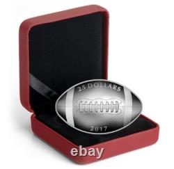 2017 CANADA $25 1 oz FOOTBALL NGC PF70 UC. 999 SILVER CONVEX COIN