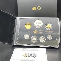 2017 CANADA 7 Pc Pure Silver Proof Set Coins Our Home & Native Land Gold Plated