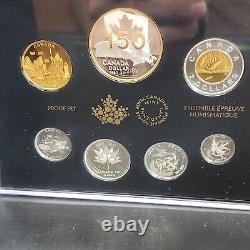 2017 CANADA 7 Pc Pure Silver Proof Set Coins Our Home & Native Land Gold Plated