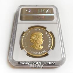 2017 CANADA Great Seal of Canada Gilt Silver Coin ER NGC Proof 69 UC withCOA