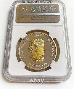 2017 CANADA Great Seal of Canada Gilt Silver Coin ER NGC Proof 70 UC withCOA