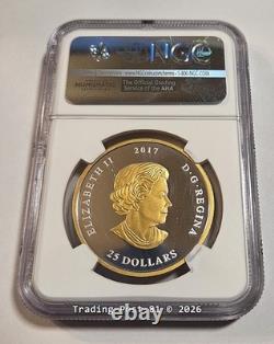 2017 CANADA Great Seal of Canada Gilt Silver Coin ER NGC Proof 70 UC withCOA