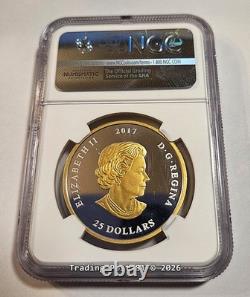 2017 CANADA Great Seal of Canada Gilt Silver Coin ER NGC Proof 70 UC withCOA