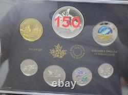 2017 CANADA Limited Edition Silver Dollar Proof Set Canada 150 COLORIZED