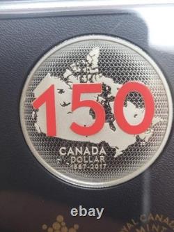 2017 CANADA Limited Edition Silver Dollar Proof Set Canada 150 COLORIZED