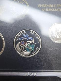 2017 CANADA Limited Edition Silver Dollar Proof Set Canada 150 COLORIZED