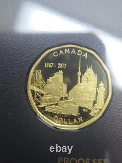2017 CANADA Limited Edition Silver Dollar Proof Set Canada 150 COLORIZED