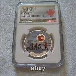 2017 CANADA NGC PF 70 MATTE 1/2 oz Silver CALGARY FLAMES NHL HOCKEY TEAMS