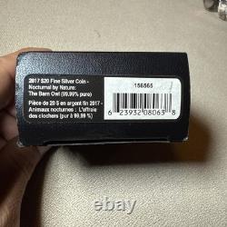 2017 Canada $20 Silver Barn Owl Coin 1oz. 9999 Proof with COA & RCM Box Set