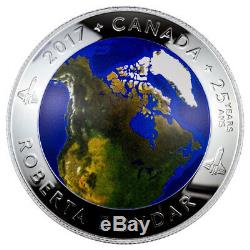 2017 Canada $25 1 oz. Glow-in-Dark Domed Colorized Proof Silver In OGP SKU44817