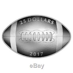 2017 Canada $25 1 oz Proof Silver Football-Shaped Coin (Mint Packaging) SKU43974