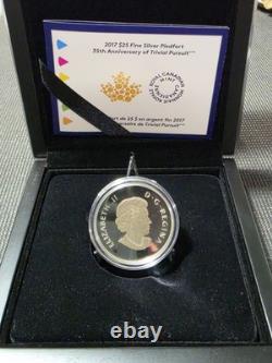 2017 Canada $25 Fine Silver Piedfort 35th Anniversary of Trivial Pursuit