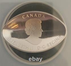 2017 Canada $25 Silver Football Proof 1st Day NGC GEM PROOF Joe Theismann Signed