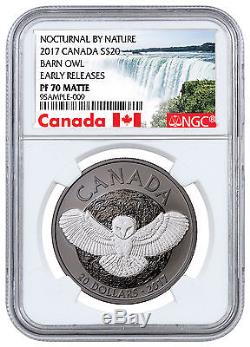 2017 Canada Barn Owl Silver Rhodium-Plated NGC PF70 ER Exclusive Label SKU46579