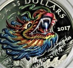 2017 Canada Dragon Boat Festival Ultra High Relief 1 oz. 9999 Silver Coin OGP