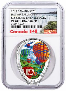2017 Canada Hot Air Balloon 1 oz Silver Colorized $20 NGC PF70 UC ER SKU49417