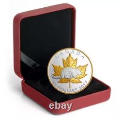 2017 Canada Maple Leaf 1 oz Silver Proof Coin $25 Piedfort Timeless Icons