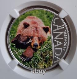2017 Canada Ngc First Releases Pf70 Matte Silver Grizzly Bear S$10