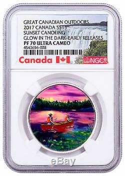 2017 Canada Outdoors Canoeing Glow in the Dark 3/4oz Silver NGC PF70 ER SKU47051
