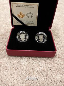 2017 Canada Royal Mint Silver 2 Coin Sets Loonie 30th Anniv 150 Years Proof COAs