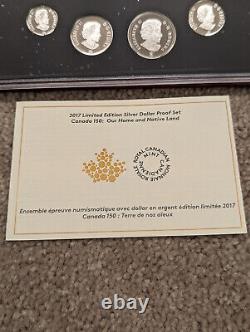 2017 Canada Royal Mint Silver 2 Coin Sets Loonie 30th Anniv 150 Years Proof COAs