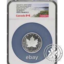 2017 Canada S$10 2 Oz 150th Anniversary Silver Iconic Maple Leaf NGC PF70 ER