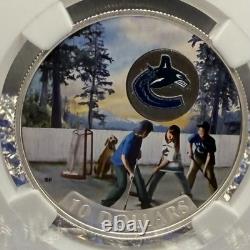 2017 Canada S$10.5 oz PF70 Silver Coin Passion to Play Vancouver Canucks 1 of 2