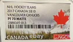 2017 Canada S$10.5 oz PF70 Silver Coin Passion to Play Vancouver Canucks 1 of 2