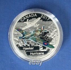 2017 Canada Silver Proof $20 coin Hawker Hurricane in Case with COA