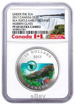2017 Canada Under Sea-Sea Turtle 1 oz Silver Murrini $20 NGC PF69 UC ER SKU49341