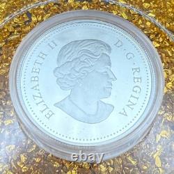 2017 Canadian $15.999 Silver. 75 oz Spring Lilac Blossoms, COA, Leather Case