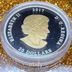2017 Canadian $20.999 Silver 1 oz Sea Atlantic Starfish, Gold Gilt, COA, Case