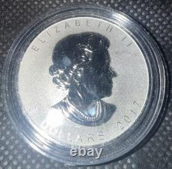 2017 Elizabeth II Canada $5 Pure Silver Reverse Proof Coin Lustrous