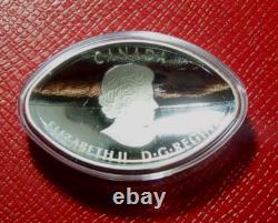 2017 Football-Shaped Curved Convex Canada Coin $25 1 oz. Pure Silver Proof