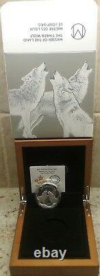 2017 Master of Land Timber Wolf $20 Scallop-edged Pure Silver Proof Coin Canada