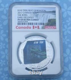2017 NGC PF69 U-Cam Star Trek Next Generation The Borg 1oz Silver Canada $20