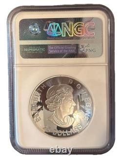 2017 PF70 GLOW IN THE DARK VIEW OF CANADA FROM SPACE NGC ULTRA CAMEO 1 oz Silve