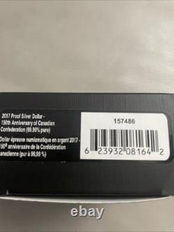 2017 Proof Silver Dollar -150th Anniversary of Canadian Confederation COA 23,2 g