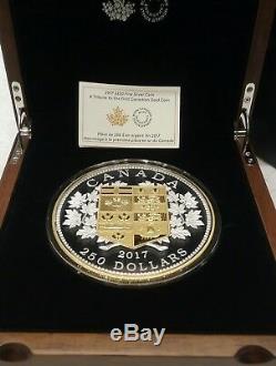 2017 Tribut First Canadian Gold Coin $250 Kilogram Pure Silver Proof Coin Canada