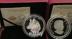 2017 Zentangle Art Great Grey Wolf $30 2OZ Pure Silver Proof Coin Canada