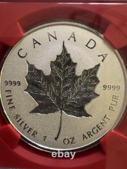 2018 1oz 9999 FINE SILVER MAPLE LEAF 30th ANNIV. 1st RELEASE NGC PF 70 REV PF
