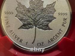 2018 1oz 9999 FINE SILVER MAPLE LEAF 30th ANNIV. 1st RELEASE NGC PF 70 REV PF