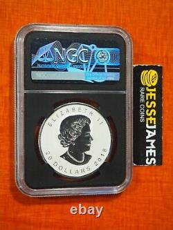 2018 $20 Canada Silver Reverse Proof Maple Leaf Ngc Pf70 First Releases Black