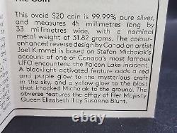 2018 $20 Canada Unexplained Phenomena UFO Falcon Lake Incident 1oz Silver